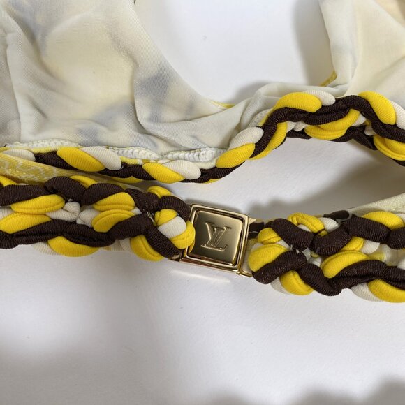 LOUIS VUITTON Yellow/Brown Monogram Flower Print Bikini  *AS IS* - Picture 12 of 14